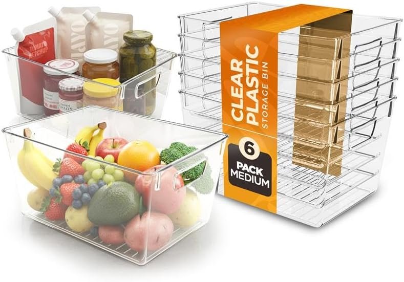 Utopia Home stackable pantry organizer bins