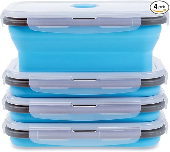 Collapsible silicone lunch box